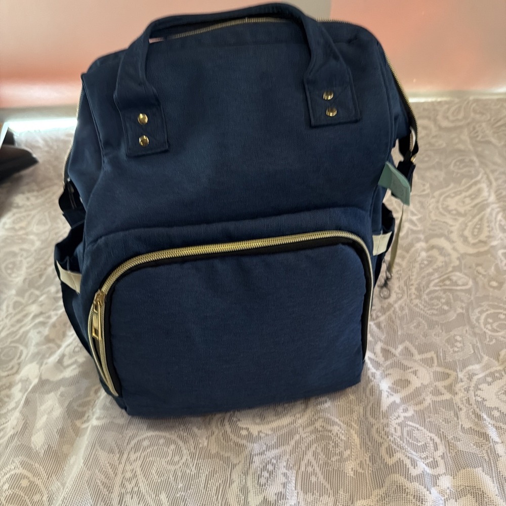 AFBP Backpack Baby Diaper Bag 13 Pockets blue unisex. Great For Hiking, Park Day